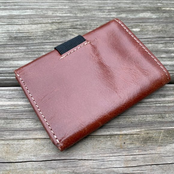Cardholder Trifold Wallet Genuine Leather Handmade - Picture 4 of 10